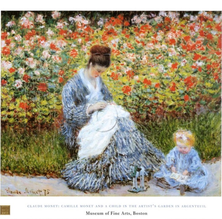 Camille Monet Child in Artists Garden - Claude Monet Paintings